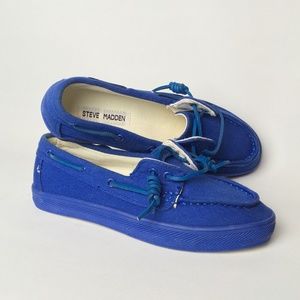 RARE Steve Madden Harbbor Blue Loafers / Boat Shoes — YACHTT Model sz 7
